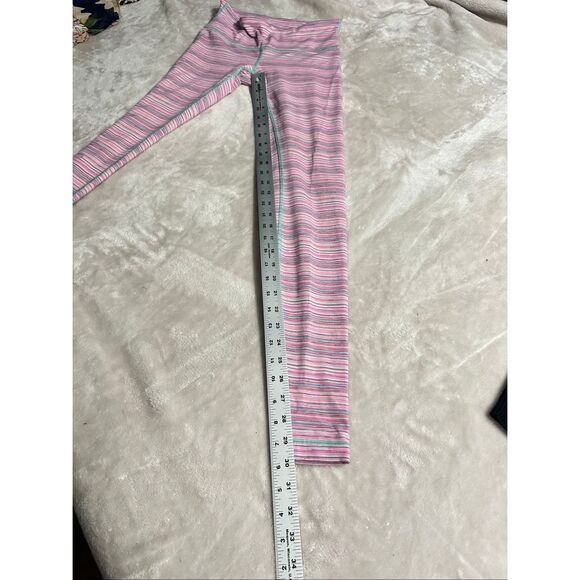 Lululemon 6 Wunder Under Crop III *Luxtreme Cyber Stripe Menthol Pink Green - Picture 6 of 6